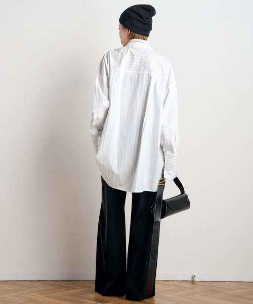 PROVOKE (プロヴォーク)の「【PROVOKE/プロヴォーク】layered big shirt(シャツ/ブラウス・レディース・ライトブルー/ホワイト・FREE)」の15枚目の写真