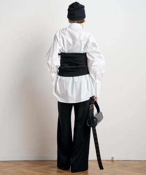 PROVOKE (プロヴォーク)の「【PROVOKE/プロヴォーク】layered big shirt(シャツ/ブラウス・レディース・ライトブルー/ホワイト・FREE)」の18枚目の写真