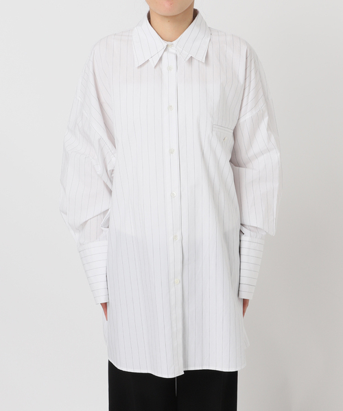 PROVOKE (プロヴォーク)の「【PROVOKE/プロヴォーク】layered big shirt(シャツ/ブラウス・レディース・ライトブルー/ホワイト・FREE)」の19枚目の写真