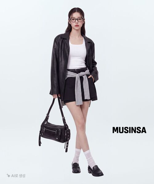 MUSINSA STANDARD WOMAN（ムシンサスタンダードウーマン）の「ウィメンズレイヤードミニスカート[ブラック]（スカート・レディース・その他・LARGE/MEDIUM/SMALL/X-SMALL）」の21枚目の写真