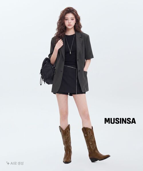 MUSINSA STANDARD WOMAN（ムシンサスタンダードウーマン）の「ウィメンズレイヤードミニスカート[ブラック]（スカート・レディース・その他・LARGE/MEDIUM/SMALL/X-SMALL）」の20枚目の写真