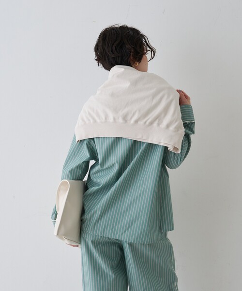 Rouge vif(ルージュヴィフ)の「【セットアップ対応】オープンカラーシャツ(シャツ/ブラウス・レディース・サックスブルー/ストライプ・フリー)」の16枚目の写真
