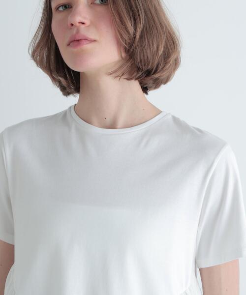 LE PHIL(ルフィル)の「◆コンビジャージープルオーバー(Tシャツ/カットソー・レディース・ホワイト/ブラック・F)」の12枚目の写真