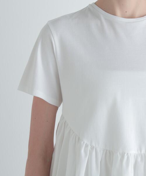 LE PHIL(ルフィル)の「◆コンビジャージープルオーバー(Tシャツ/カットソー・レディース・ホワイト/ブラック・F)」の13枚目の写真