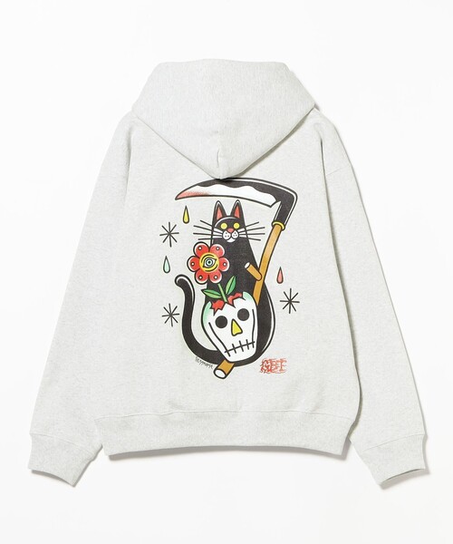 TOKYO CULTUART by BEAMS(トウキョウカルチャートバイビームス)の「GxBxT / ILLSYNAPSE Sweat Parka(パーカー・メンズ・ライトグレー/ネイビー・SMALL/X-LARGE/LARGE/MEDIUM)」の6枚目の写真