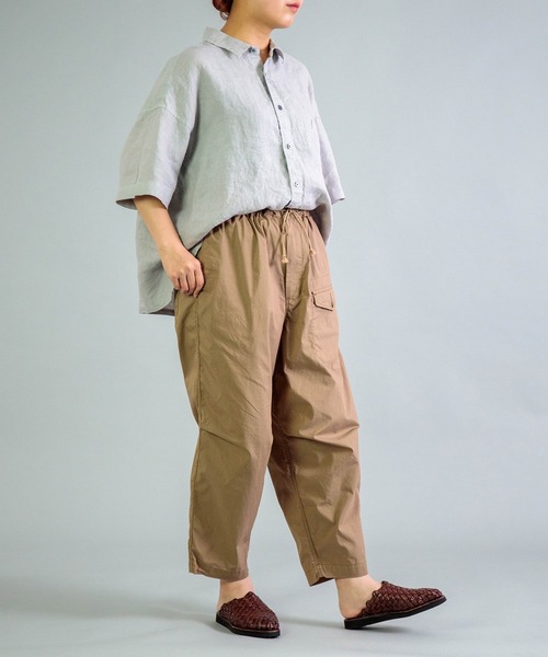 OMNIGOD（オムニゴッド）の「[OMNIGOD womens / オムニゴッド] NCウェザー イージーミリタリーオーバーパンツ（カーゴパンツ・レディース・オリーブ/ベージュ・0/1）」の10枚目の写真