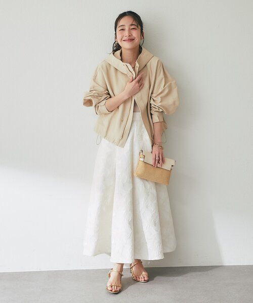 La boutique BonBon（ラブティックボンボン）の「【最強着映え】お花ジャガードスカート（スカート・レディース・サックスブルー/ホワイト/イエロー・36/38）」の21枚目の写真