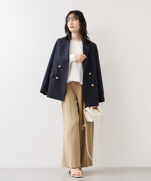 VIS（ビス）の「イレギュラーヘムペプラムカットソープルオーバー（Tシャツ/カットソー・レディース・ブラック/ホワイト・FREE）」の17枚目の写真