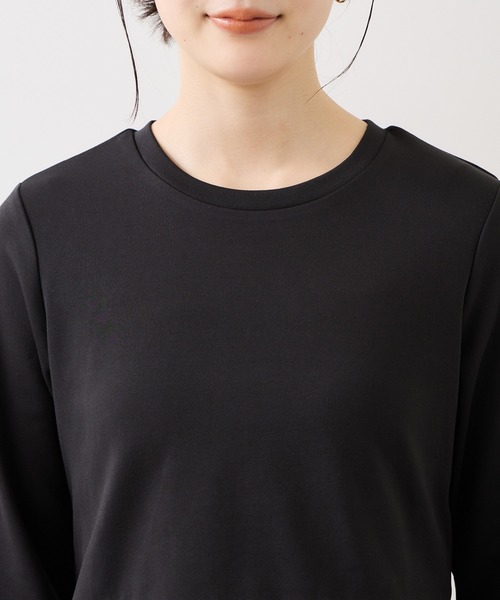 VIS（ビス）の「イレギュラーヘムペプラムカットソープルオーバー（Tシャツ/カットソー・レディース・ブラック/ホワイト・FREE）」の5枚目の写真