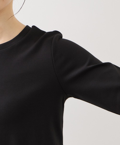 VIS（ビス）の「イレギュラーヘムペプラムカットソープルオーバー（Tシャツ/カットソー・レディース・ブラック/ホワイト・FREE）」の6枚目の写真