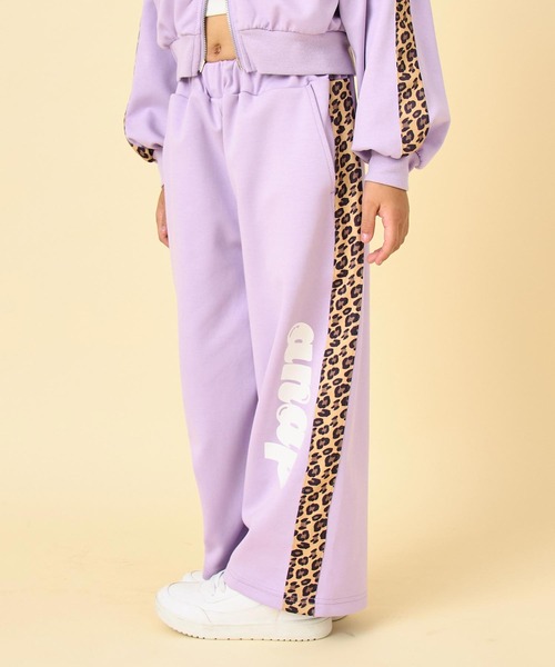 ANAP kids（アナップキッズ）の「ヒョウ柄 ライン ジャージ パンツ（別売りセットアップ）（その他パンツ・キッズ・オフホワイト/ラベンダー/ブラック・120/130/110）」の3枚目の写真