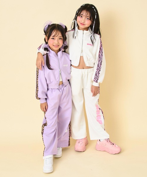 ANAP kids（アナップキッズ）の「ヒョウ柄 ライン ジャージ パンツ（別売りセットアップ）（その他パンツ・キッズ・ラベンダー/オフホワイト/ブラック・130/120/110）」の10枚目の写真