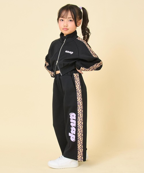 ANAP kids（アナップキッズ）の「ヒョウ柄 ライン ジャージ パンツ（別売りセットアップ）（その他パンツ・キッズ・ラベンダー/オフホワイト/ブラック・130/120/110）」の14枚目の写真
