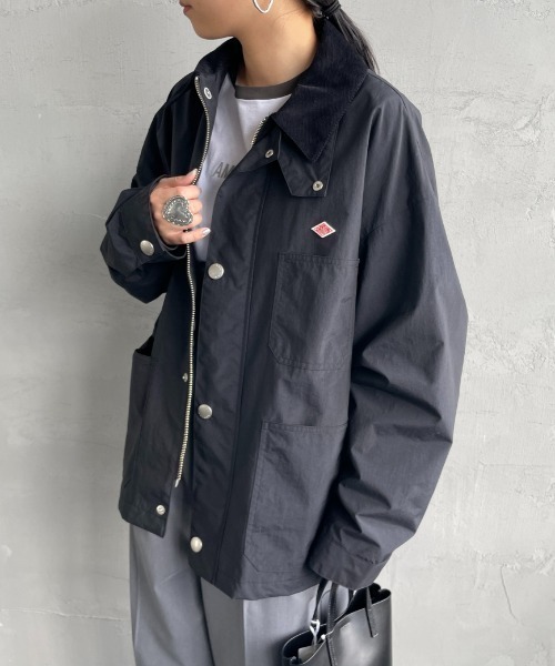 DANTON（ダントン）の「[DANTON/ダントン] ナイロンカバーオールジャケット（カバーオール・レディース・グレー/オリーブ/ブラック・40/38）」の2枚目の写真