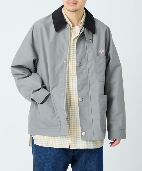 【美品】DANTON グレー カバーオール サイズ38 DANTON/ダントン] ナイロンカバーオールジャケット（カバーオール