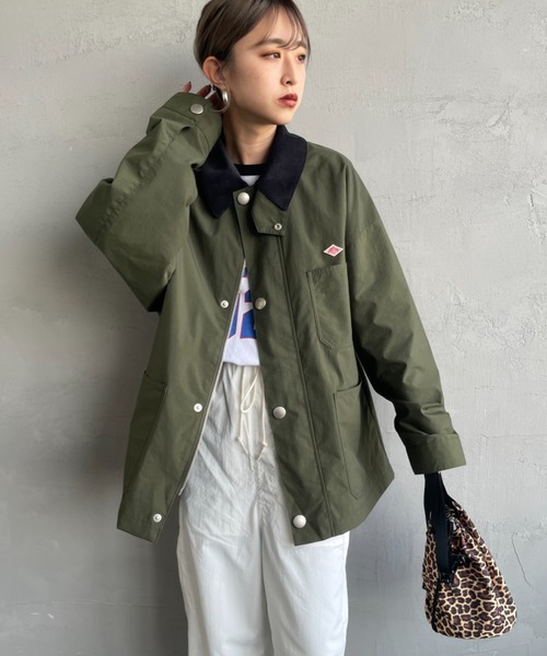 DANTON（ダントン）の「[DANTON/ダントン] ナイロンカバーオールジャケット（カバーオール・レディース・グレー/オリーブ/ブラック・40/38）」の4枚目の写真