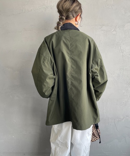 DANTON（ダントン）の「[DANTON/ダントン] ナイロンカバーオールジャケット（カバーオール・レディース・グレー/オリーブ/ブラック・40/38）」の6枚目の写真