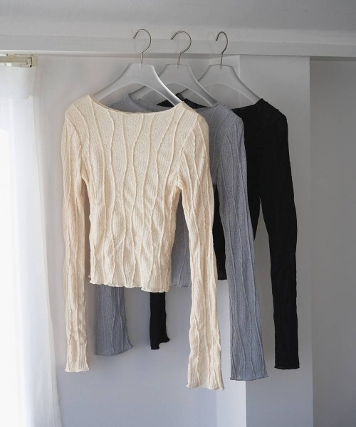 anuke（アンヌーク）の「anuke Random Pintuck Tops（ニット/セーター