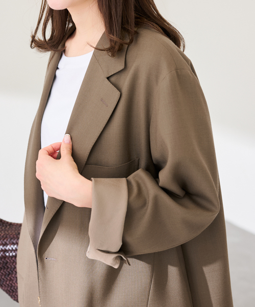 FRAMeWORK（フレームワーク）の「COUTURE D`ADAM/クチュールドアダム BIGJK Single Blazer Desert（その他アウター・レディース・モカ・FREE）」の7枚目の写真