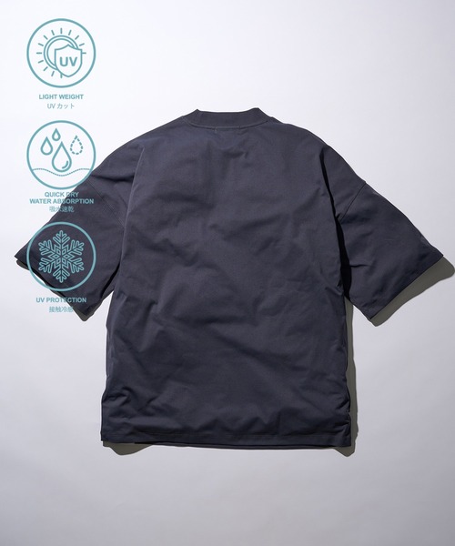 MAISON CLUB(メゾンクラブ)の「【MAISON CLUB】TACTICAL MOCK NECK TEE / タクティカルモックネックTシャツ 水陸両用/ストレッチ素材/速乾/UVカット/水着(Tシャツ/カットソー・メンズ・グレー/ブラック・L/M)」の15枚目の写真