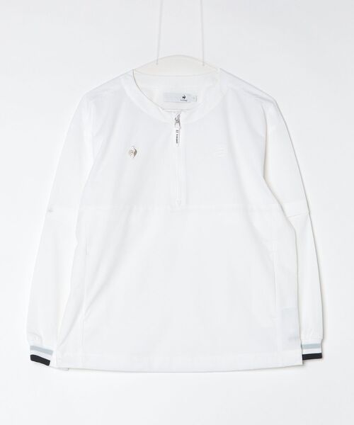 le coq sportif GOLF(ルコックスポルティフゴルフ)の「2WAYクルーネックブルゾン(ブルゾン・レディース・ホワイト/グリーン/ネイビー/ベージュ・XL/L/M/S/3L)」の1枚目の写真