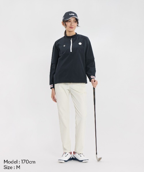 le coq sportif GOLF(ルコックスポルティフゴルフ)の「2WAYクルーネックブルゾン(ブルゾン・レディース・ホワイト/グリーン/ネイビー/ベージュ・XL/L/M/S/3L)」の13枚目の写真