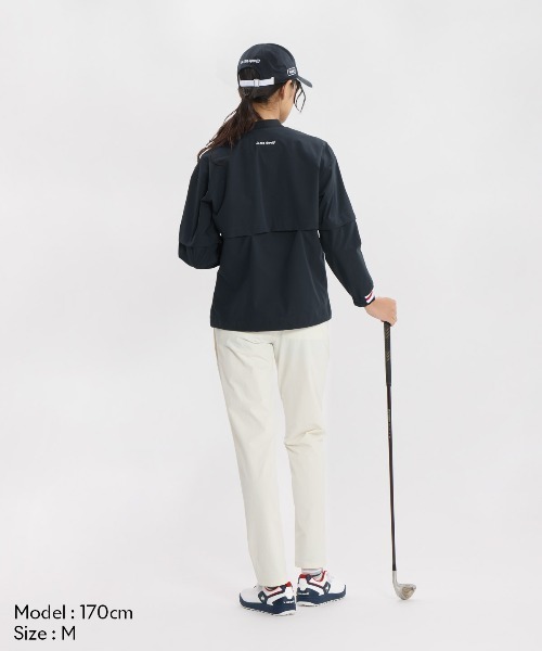 le coq sportif GOLF(ルコックスポルティフゴルフ)の「2WAYクルーネックブルゾン(ブルゾン・レディース・ホワイト/グリーン/ネイビー/ベージュ・XL/L/M/S/3L)」の14枚目の写真