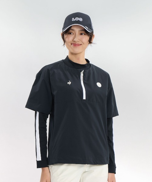le coq sportif GOLF(ルコックスポルティフゴルフ)の「2WAYクルーネックブルゾン(ブルゾン・レディース・ホワイト/グリーン/ネイビー/ベージュ・XL/L/M/S/3L)」の22枚目の写真