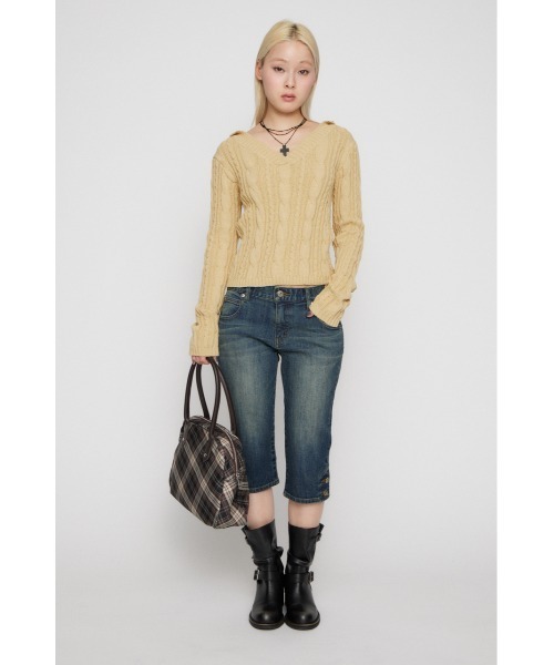 LAGUA GEM(ラグアジェム)の「USEFUL SABRINA デニム(デニムパンツ・レディース・ブルー/ブラック・X-SMALL/SMALL/MEDIUM)」の5枚目の写真