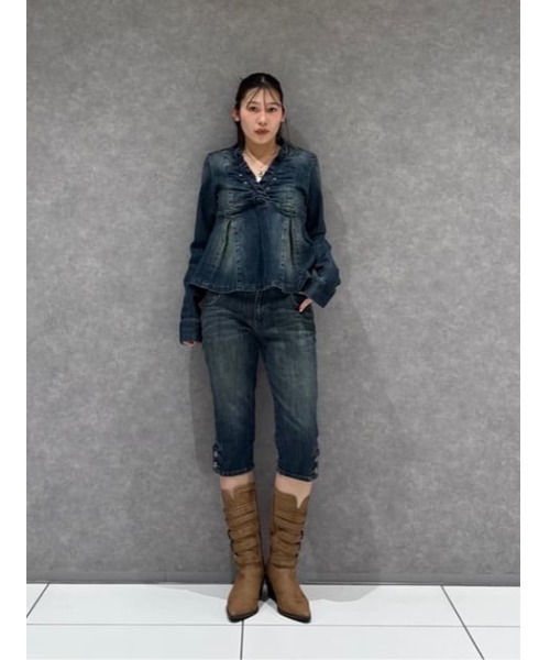 LAGUA GEM(ラグアジェム)の「USEFUL SABRINA デニム(デニムパンツ・レディース・ブルー/ブラック・X-SMALL/SMALL/MEDIUM)」の21枚目の写真