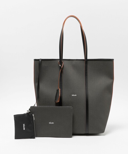 hALON（アーロン）の「＜hALON＞ボンディング ビッグ トートバッグ（トートバッグ・メンズ・オリーブ/ブラック・FREE）」の2枚目の写真