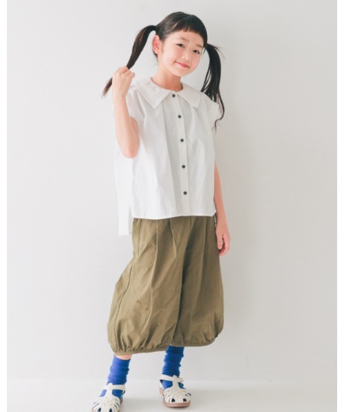 NHT（エヌエイチティー）の「エヌエイチティー ガウチョパンツ（その他パンツ・キッズ・ミント/カーキ・160cm/150cm/140cm/130cm/120cm/110cm）」の3枚目の写真