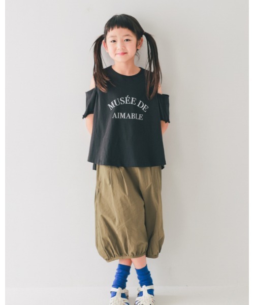 NHT（エヌエイチティー）の「エヌエイチティー ガウチョパンツ（その他パンツ・キッズ・ミント/カーキ・160cm/150cm/140cm/130cm/120cm/110cm）」の4枚目の写真