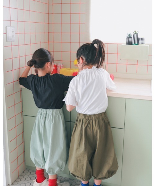 NHT（エヌエイチティー）の「エヌエイチティー ガウチョパンツ（その他パンツ・キッズ・ミント/カーキ・160cm/150cm/140cm/130cm/120cm/110cm）」の20枚目の写真