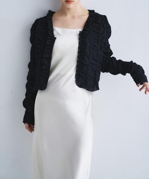 CODE A（コードエー）の「satin cami dress（ワンピース・レディース・ブラック/ライトグレー/ホワイト・00）」の13枚目の写真