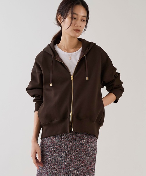 marmors（マルモア）の「【marmors】フカフカジップパーカー（パーカー・レディース・チャコールグレー/ブラウン/ネイビー・36）」の11枚目の写真