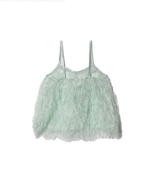 UNUS(ユナス)の「UNUS / Feather Camisole(キャミソール・レディース・ライトグリーン/ホワイト・FREE)」の5枚目の写真