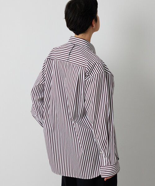 Whim Gazette(ウィムガゼット)の「ストライプシャツ(シャツ/ブラウス・レディース・ブラウン/ブルー・FREE)」の7枚目の写真