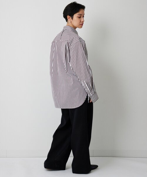 Whim Gazette(ウィムガゼット)の「ストライプシャツ(シャツ/ブラウス・レディース・ブラウン/ブルー・FREE)」の8枚目の写真