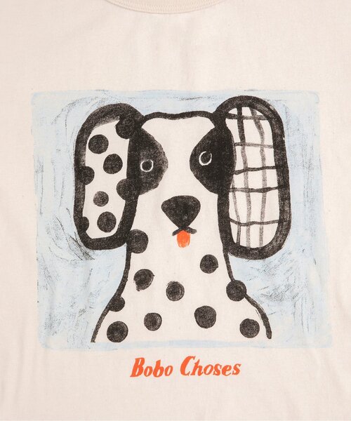 BOBO CHOSES(ボボショーズ)の「Van Dog 半袖Tシャツ【キッズ】(Tシャツ/カットソー・キッズ・ホワイト・100/130/120/110)」の4枚目の写真