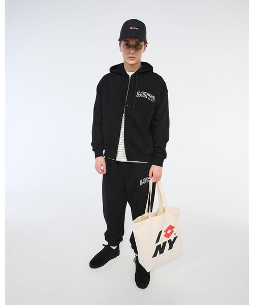 LOTTO（ロット）の「LOTTO　ARCH LOGO SWEAT ZIP HOODIE（パーカー・メンズ・グレー/ブラック/ベージュ・XX-LARGE/X-LARGE/LARGE/MEDIUM）」の2枚目の写真