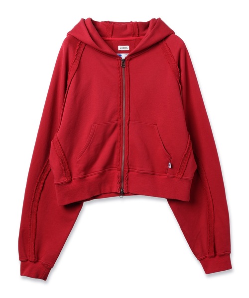 JIEDA(ジエダ)の「JIEDA × RUSSELL ATHLETIC ZIP HOODIE(パーカー・メンズ・レッド/ヘザーグレー/ブラック・2/1)」の6枚目の写真
