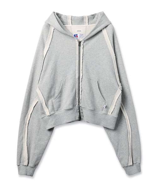 JIEDA(ジエダ)の「JIEDA × RUSSELL ATHLETIC ZIP HOODIE(パーカー・メンズ・レッド/ヘザーグレー/ブラック・2/1)」の8枚目の写真