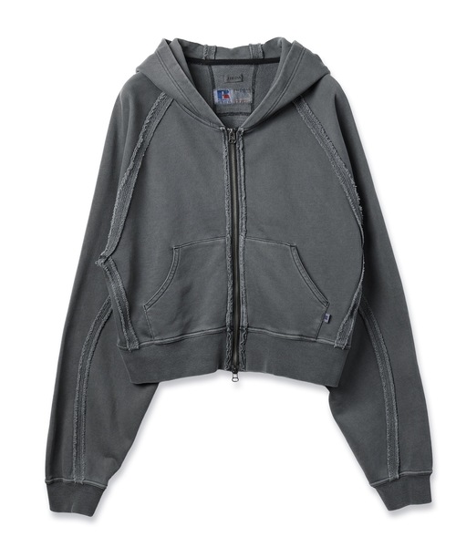 JIEDA(ジエダ)の「JIEDA × RUSSELL ATHLETIC ZIP HOODIE(パーカー・メンズ・レッド/ヘザーグレー/ブラック・2/1)」の9枚目の写真