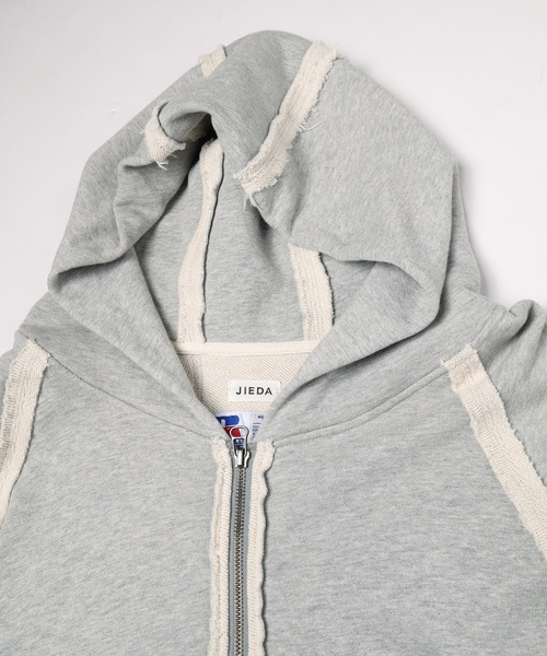 JIEDA(ジエダ)の「JIEDA × RUSSELL ATHLETIC ZIP HOODIE(パーカー・メンズ・レッド/ヘザーグレー/ブラック・2/1)」の11枚目の写真
