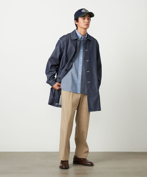 COMME CA ISM（コムサイズム）の「コットンダンガリー パッチワーク ボタンダウンシャツ（シャツ/ブラウス・メンズ・ブルー/ブラウン・LARGE/MEDIUM/SMALL）」の8枚目の写真