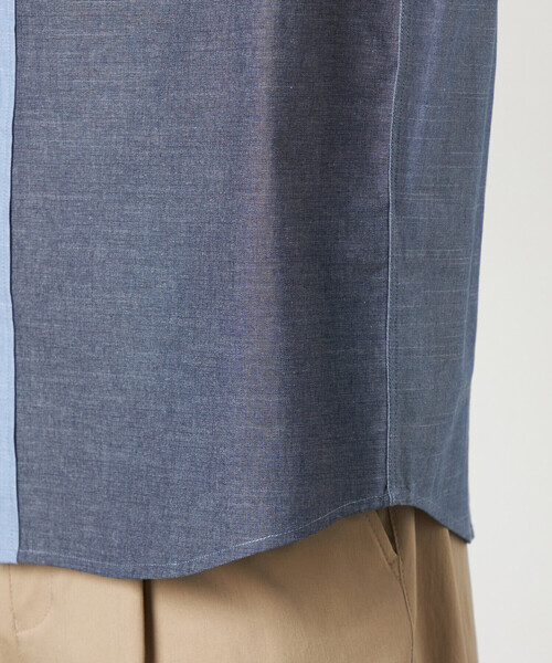 COMME CA ISM（コムサイズム）の「コットンダンガリー パッチワーク ボタンダウンシャツ（シャツ/ブラウス・メンズ・ブルー/ブラウン・LARGE/MEDIUM/SMALL）」の20枚目の写真