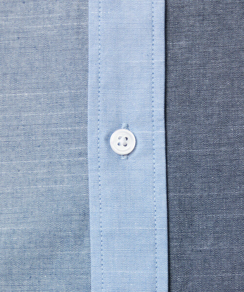 COMME CA ISM（コムサイズム）の「コットンダンガリー パッチワーク ボタンダウンシャツ（シャツ/ブラウス・メンズ・ブルー/ブラウン・LARGE/MEDIUM/SMALL）」の22枚目の写真