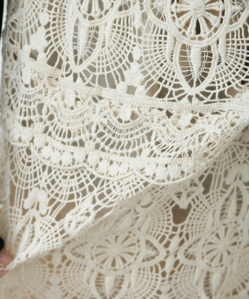 JOURNAL STANDARD LUXE（ジャーナルスタンダード　ラックス）の「《追加》レースMIX スカート（スカート・レディース・ブラック/アイボリー・FREE）」の3枚目の写真