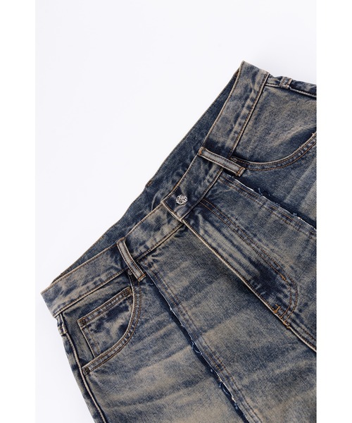 SUPPLIER（サプライヤー）の「デニムパンツ｜Fire Tribal Leather Patch Baggy Denim｜SUPPLIER（デニムパンツ・メンズ・ブラック/ブルー・X-LARGE/LARGE/MEDIUM/SMALL）」の13枚目の写真